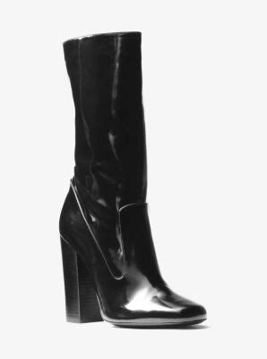 michael kors agatha leather midcalf boot|Michael Kors Boots .